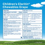 Children's Claritin Chewables 24 HR Children Allergy Relief, Grape, 20 CT, thumbnail image 5 of 8