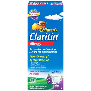 Claritin Children's Allergy Loratadine Oral Syrup Grape, 8 OZ 