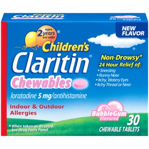  Claritin Children's Chewable Tablet Loratadine 5mg 