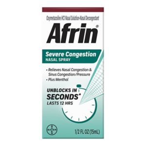 Afrin 12HR Maximum Strength Severe Congestion Nasal Spray + Menthol, 0.5 Oz , CVS