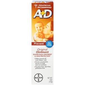A+D Original Diaper Rash Ointment, Skin Protectant, 4 Oz Tube , CVS