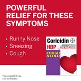 Coricidin HBP Decongestant-Free Cough and Cold Medicine for Hypertensives, 16 CT, thumbnail image 2 of 8