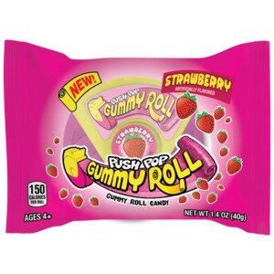  Push Pop Gummy Roll Gummy Candy, Assorted Flavors 