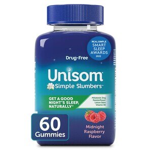  Unisom Simple Slumbers Midnight Raspberry Gummies, 60 CT 