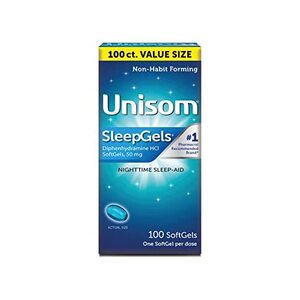  Unisom SleepGels, Nighttime Sleep-aid, Diphenhydramine HCI, 100 CT 