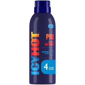 Icy Hot PRO Pain Relief Dry Spray with Menthol & Camphor, 4 OZ
