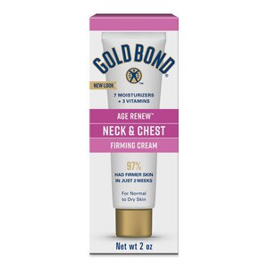 Gold Bond Ultimate - Crema reafirmante para cuello y pecho, crema reafirmante para la piel probada clínicamente, 2 oz