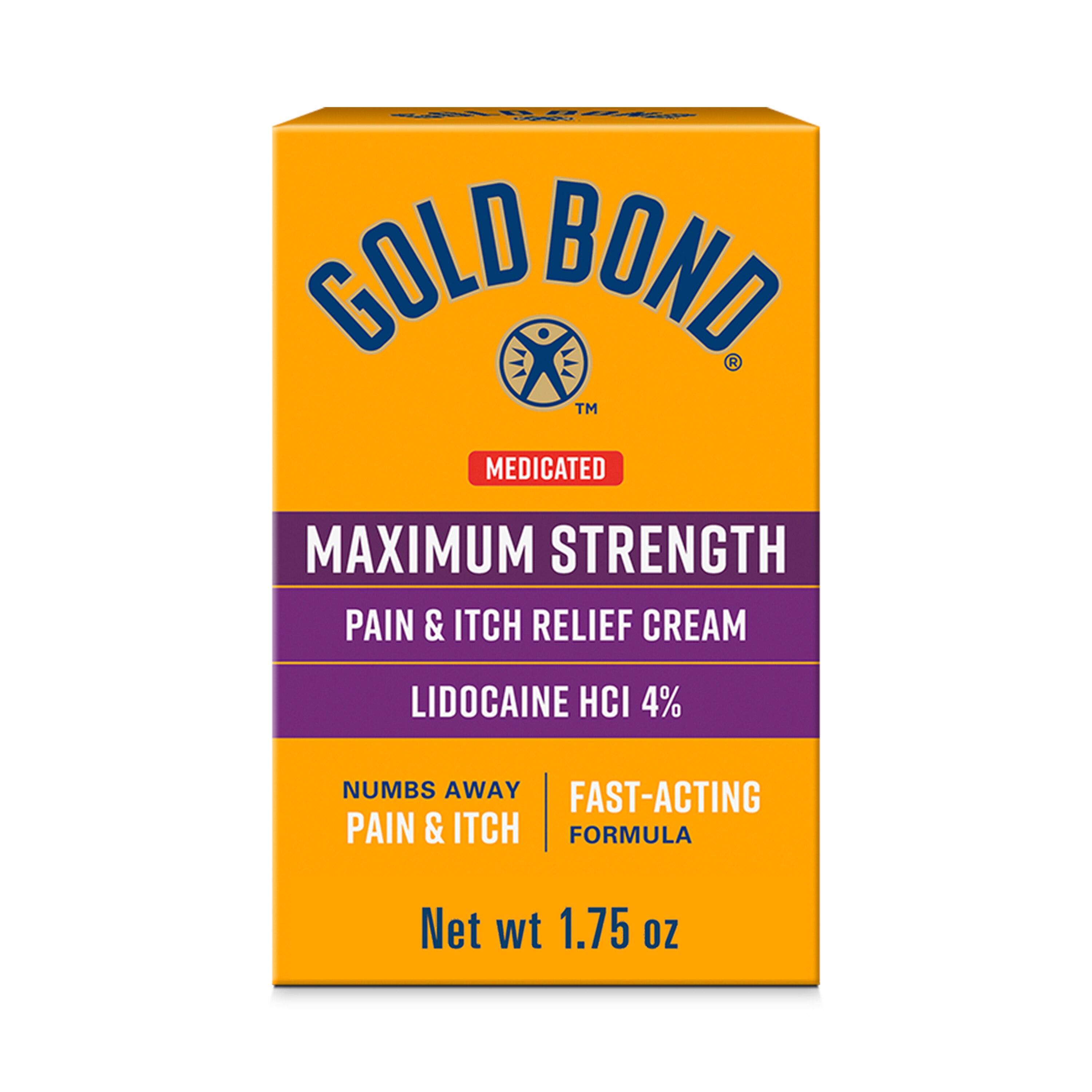 Gold Bond Medicated - Crema para calmar la picazón y el dolor, con lidocaína, 1.75 oz