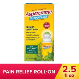 Aspercreme Lidocaine Pain Relief Liquid Roll-On, 2.5 FL Oz, Rosemary & Mind - 2.5 Oz , CVS