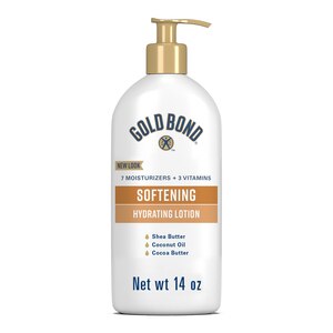  Gold Bond Ultimate Softening Skin Therapy Lotion With Shea Butter for Rough & Dry Skin, 14 OZ 