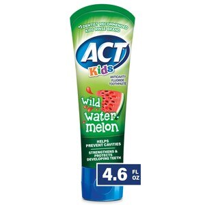 ACT Kids Fluoride Toothpaste, Wild Watermelon, 4.6 OZ