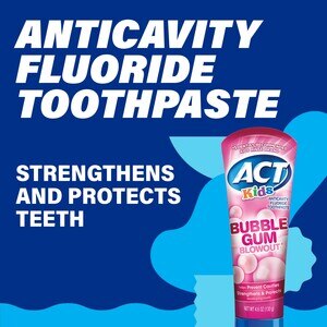 Act Kids Fluoride Toothpaste Bubblegum Blowout 4 6 Oz Pick Up In Store Today At Cvs