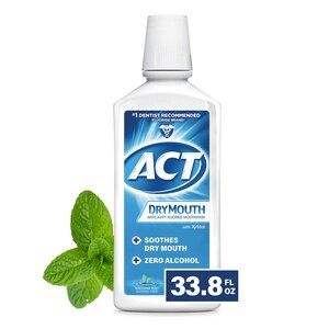 ACT Dry Mouth Mouthwash Soothing Mint, 33.8 FL Oz - 33 Oz , CVS