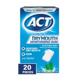 ACT Dry Mouth Moisturizing Gum, Soothing Mint, 20 CT, thumbnail image 1 of 7