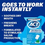 ACT Dry Mouth Moisturizing Gum, Soothing Mint, 20 CT, thumbnail image 5 of 7
