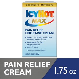 Icy Hot Max Strength Pain Relief Cream With Lidocaine Plus Menthol