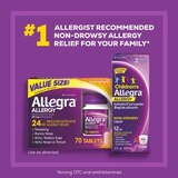 Allegra Allergy 24HR Non Drowsy Antihistamine Tablets, thumbnail image 4 of 7