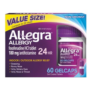 Allegra Allergy 24HR Non Drowsy Antihistamine Gelcap, 60 Ct , CVS