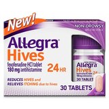 Allegra Hives Non-Drowsy 24HR Hive Reduction & Itch Relief, 180mg Fexofenadine HCl, 30 CT, thumbnail image 1 of 9
