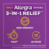 Allegra Adult Non-Drowsy Antihistamine Tablets for 12-Hour Allergy Relief, 60 mg, 12 CT, thumbnail image 5 of 7