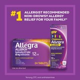 Allegra 12HR Non-Drowsy Antihistamine Tablets, 24 CT, thumbnail image 4 of 7