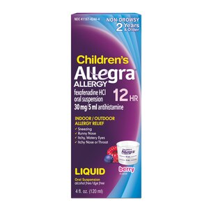  Allegra Children's Non-Drowsy Antihistamine Liquid for 12-Hour Allergy Relief, 30 mg 