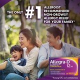Allegra-D 12HR Allergy Relief & Decongestant Extended Release Tablets, Non-Drowsy, thumbnail image 3 of 8
