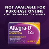 Allegra-D 12HR Allergy Relief & Decongestant Extended Release Tablets, Non-Drowsy, thumbnail image 5 of 8