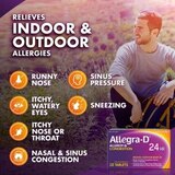 Allegra-D Pseudoephedrine 24-Hour Non-Drowsy Allergy & Congestion Relief Tablets, thumbnail image 2 of 8