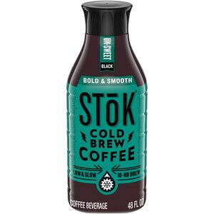SToK Black Unsweetened Cold Brew Coffee, 48 OZ