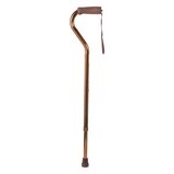DMI Unisex Deluxe Lightweight Adjustable Walking Cane with Soft Foam Offset Hand Grip, thumbnail image 3 of 4