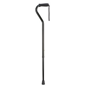 DMI Unisex Deluxe Lightweight Adjustable Walking Cane With Soft Foam Offset Hand Grip, Black , CVS