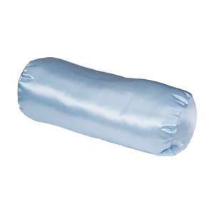DMI Hypoallergenic Neck Roll Support Pillow, Blue Satin, 18" x 7"
