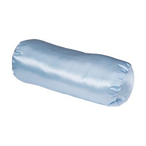 DMI Hypoallergenic Neck Roll Support Pillow, Blue Satin, 18 X 7 , CVS