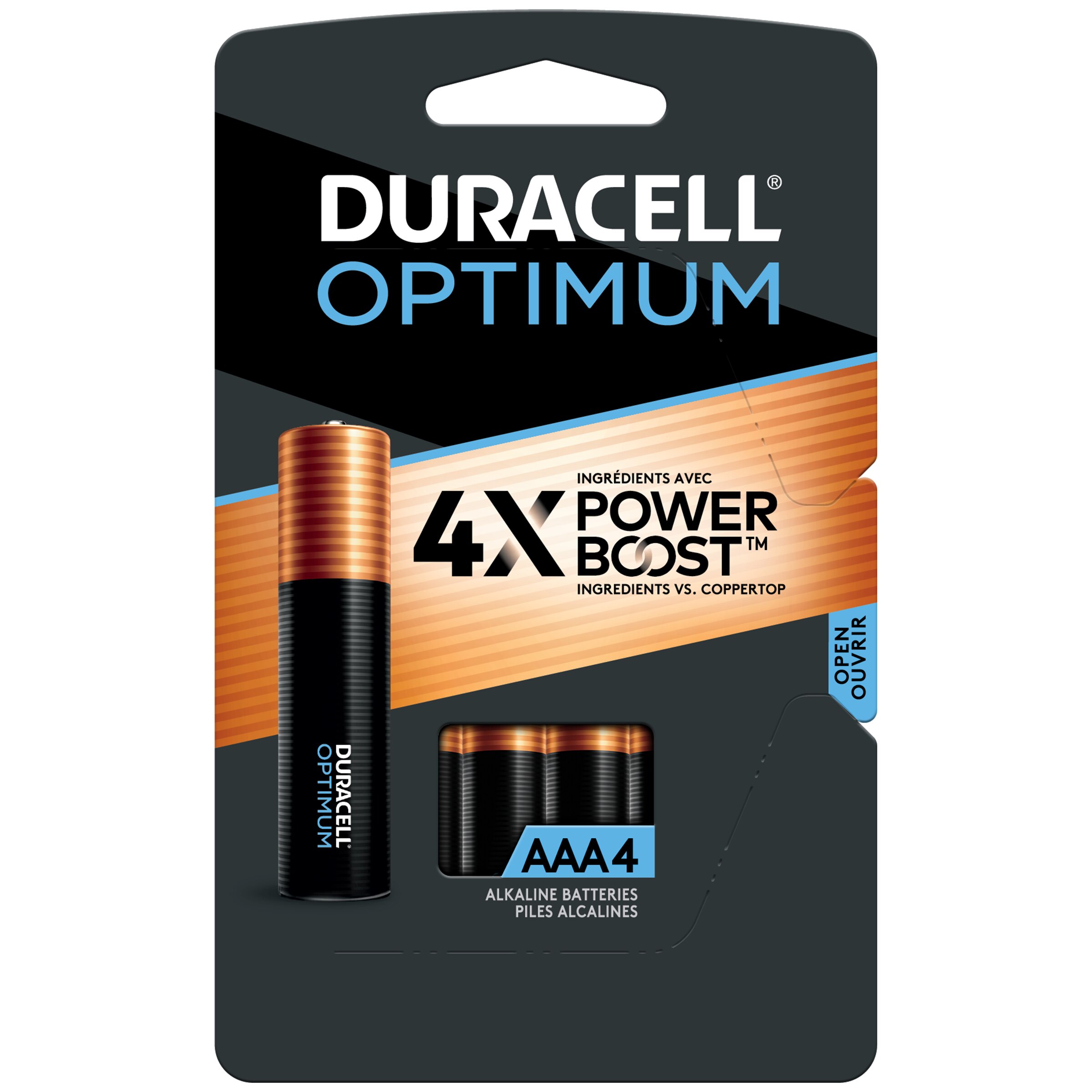 Duracell Optimum Alkaline Batteries, 1.5V AAA, 4 Ct , CVS