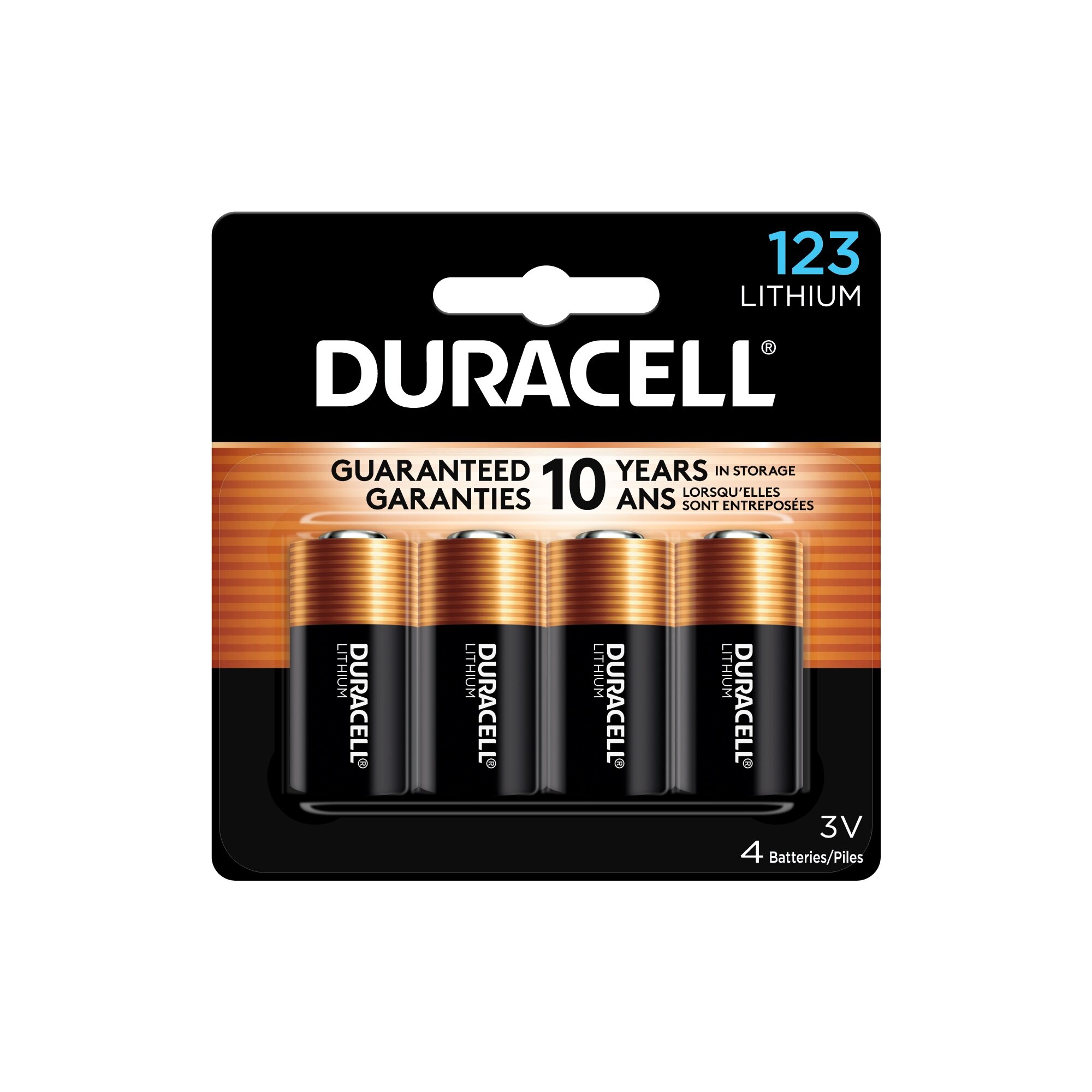 Duracell CR123A 3V Lithium Battery, 4 Ct , CVS