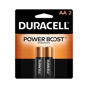 Duracell Coppertop AA Alkaline Batteries, 2/Pack