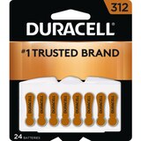 Duracell Size 312 Hearing Aid Batteries, 24/Pack (Brown), thumbnail image 1 of 5