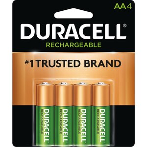Duracell Rechargeable NiMH Batteries, 4-Pack