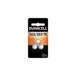 Duracell 303/357/76  Silver Oxide Battery, 3 ct