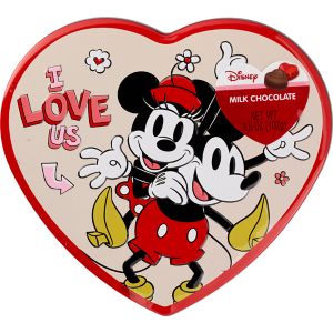 Frankford Mickey And Minnie Heart Tin, Anniversary Candy Milk Chocolate Hearts, 3.6 Oz , CVS