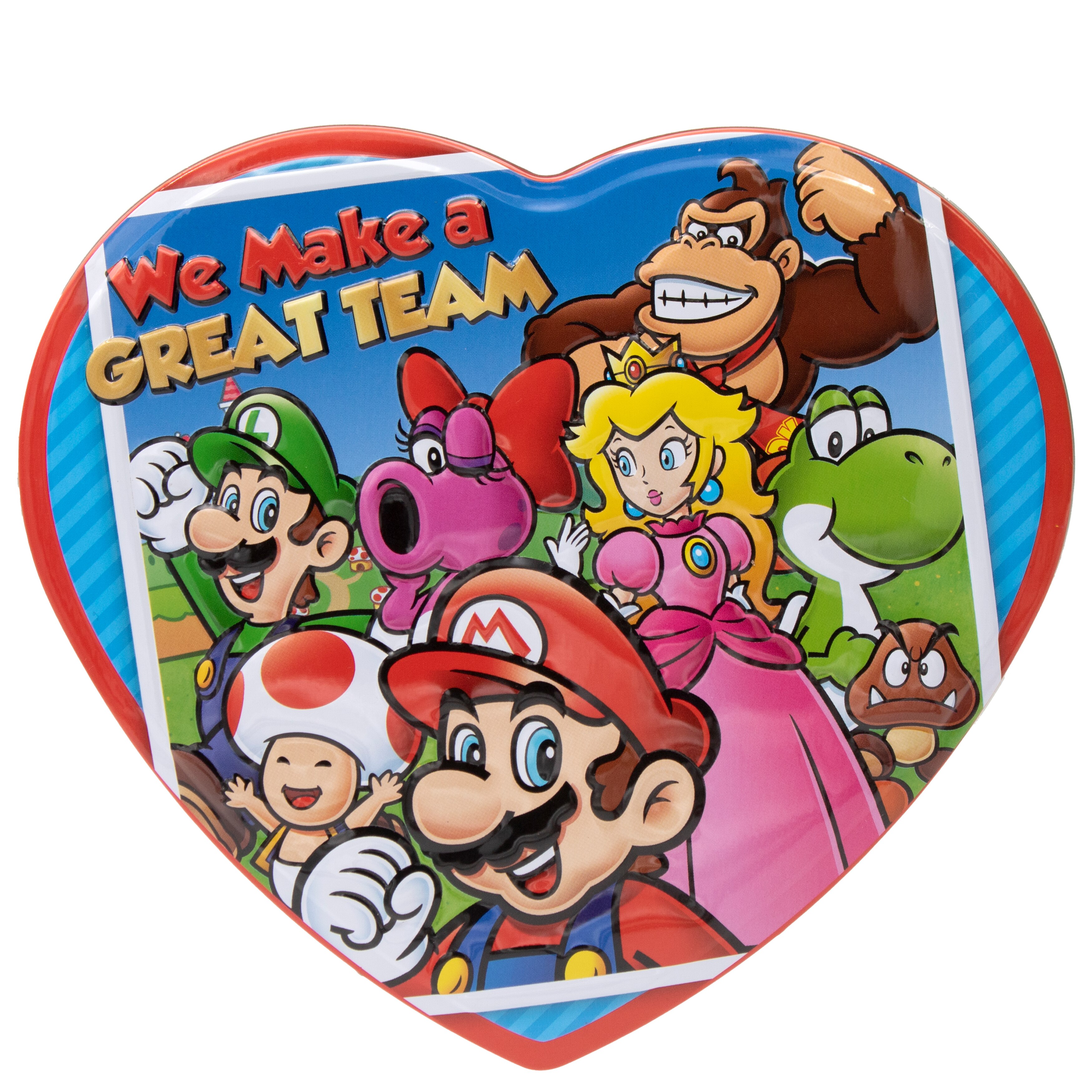 Frankford Super Mario Chocolate Heart Filled Tin, Valentine's Candy Treat, 3.6 Oz , CVS