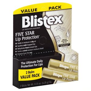 BLISTEX Five Star - Protector labial, paquete de 2, FPS 30, resistente al agua por 80 minutos
