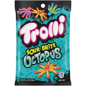 Trolli Sour Brite Octopus Gummi Candy, 8 OZ