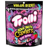Trolli Very Berry Sour Brite Crawler Gummi Worms, Resealable Bag, 9 oz, thumbnail image 1 of 6