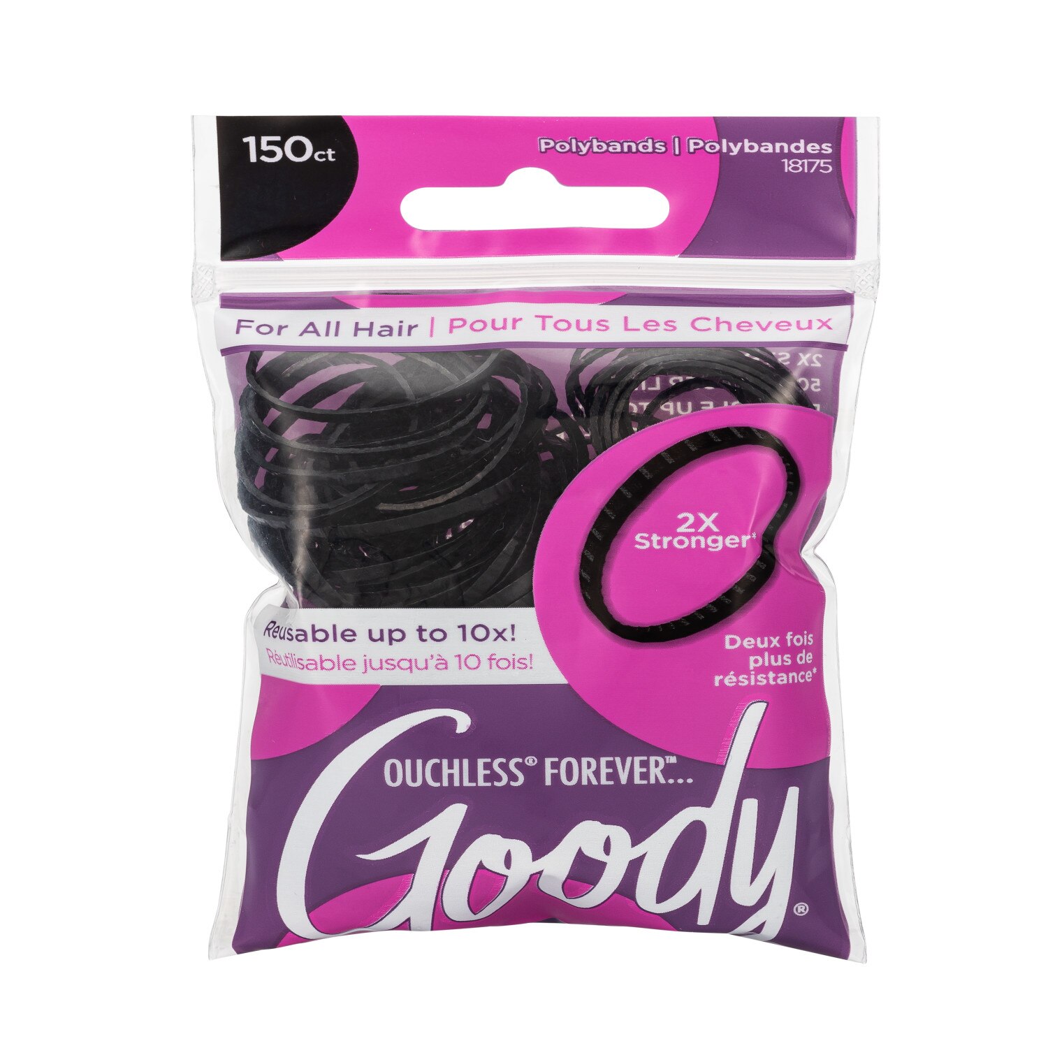GOODY FOREVER - BANDAS DE POLIURETANO, NEGRO, 150 U.