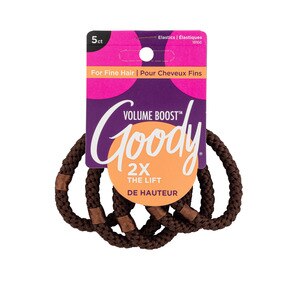 Goody Volume Boost Elastics Brown, 5 Ct , CVS