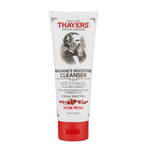 Thayers Rose Petal Witch Hazel Radiance Boosting Facial Cleanser, 4 OZ