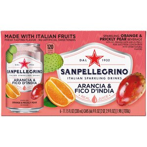 Sanpellegrino Arancia & Fico D'India Sparkling Orange & Prickly Pear Drinks, 11.15 Oz Cans, 6 Ct - 11.5 Oz , CVS