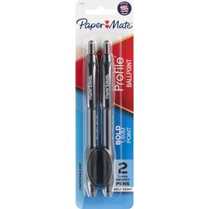 Paper Mate Papermate Extra Smooth Profile Ball Point Pens, Black, 2 Ct , CVS